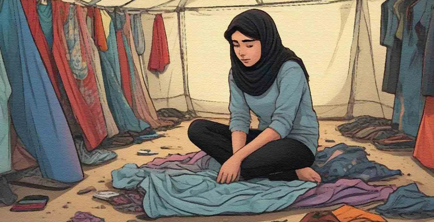 صدمات مناخية تواجهها النساء في خيام النزوح