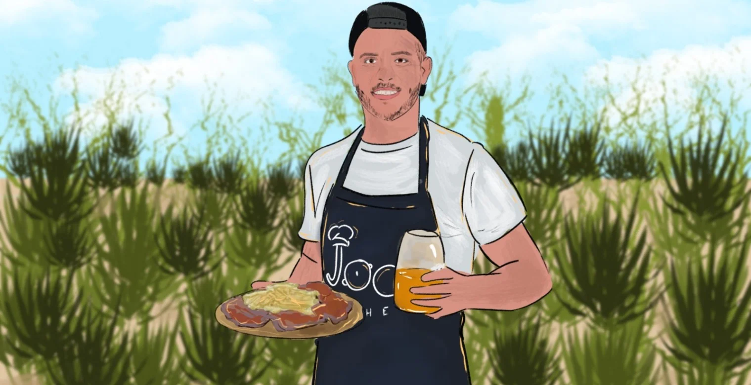 غزة: شاب يواجه ضغوطات الحياة بالطهو البري