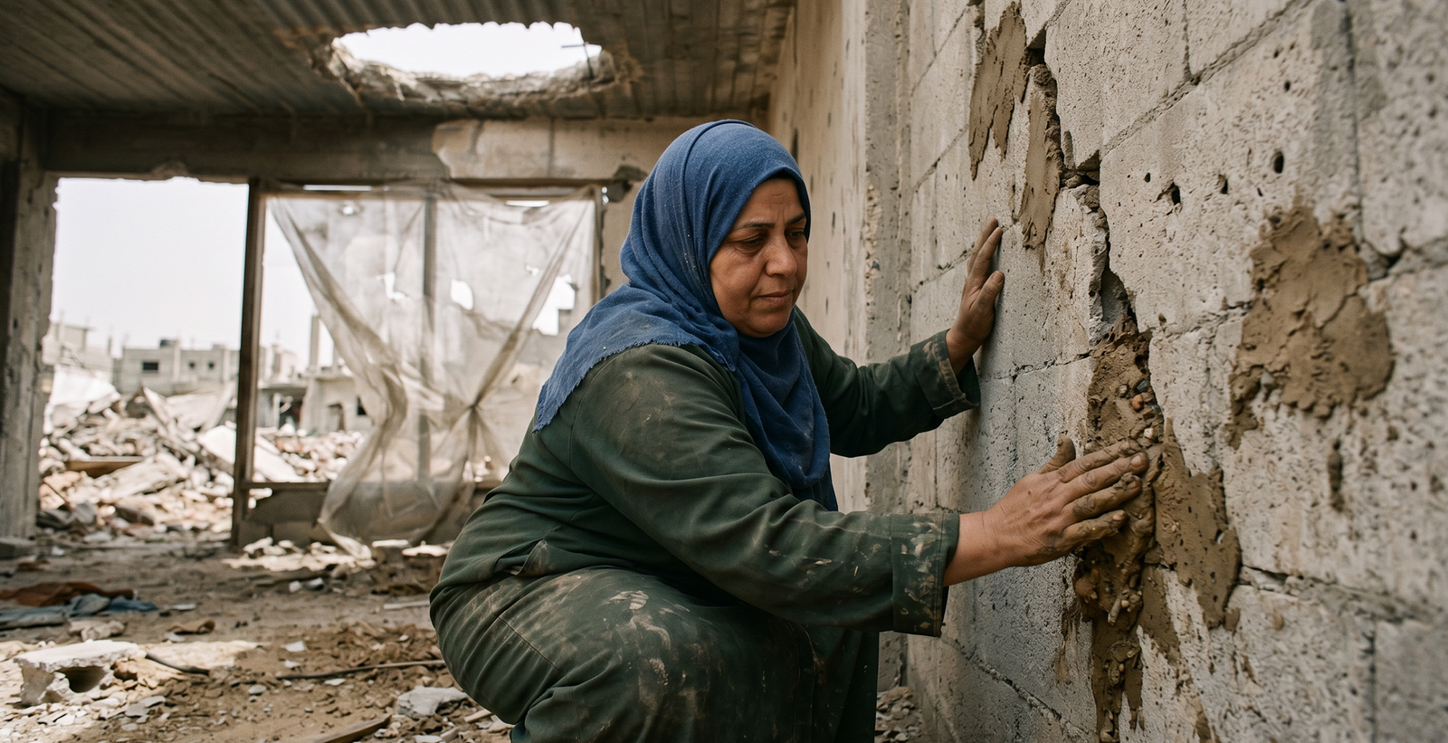 العمارة: توظيف المهارات الهندسية في الركام والخيام