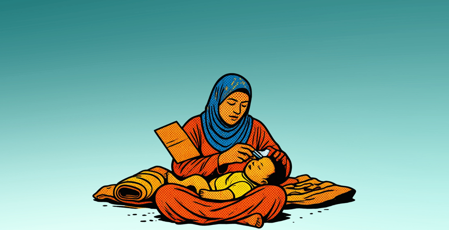 موجات الحر تهدد صحة أطفال النزوح بغزة