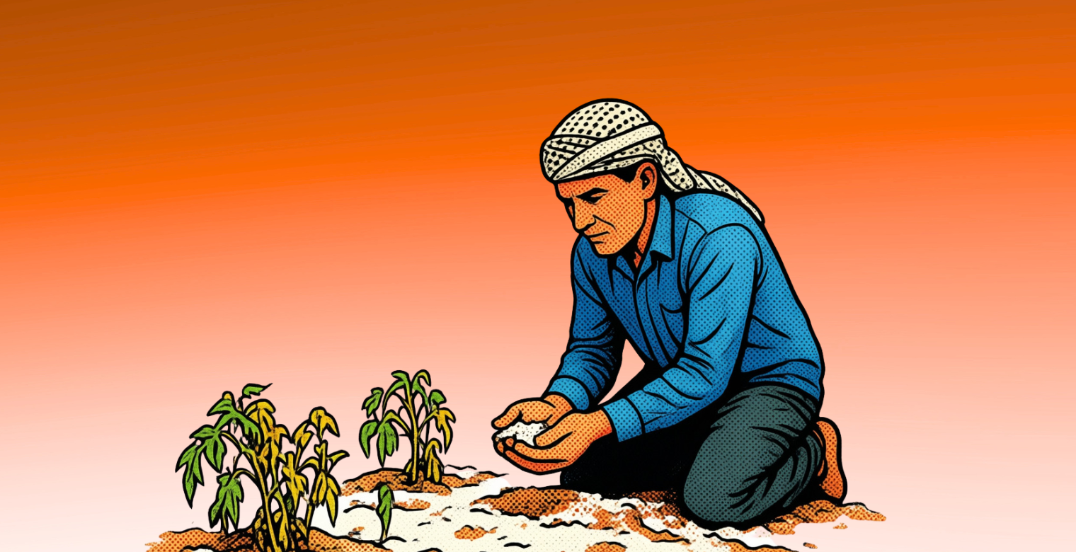 كيف يهدد تملح التربة بقاء المزارع الغزي؟
