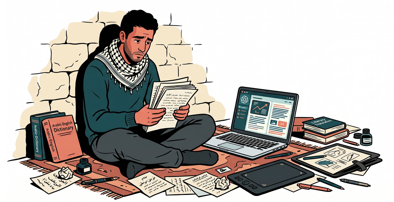 حين ينافس الذكاء الاصطناعي العاملين الرقميين في غزة